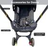 4-in-1 Stroller Care Kit for Doona/FooFoo Car Seats: Seat Cushion, Sun Canopy, and 2 Shoulder Protectors, Black/Gray (Black) view 2