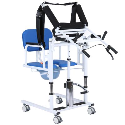 Electro-Hydraulic Patient Lift Transfer Machine with Adjustable Width and Height