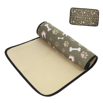 Abaodam Non-Slip Insulated Feeding Mat for Dogs and Cats, Microfiber and Sponge Bowl Mat