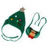 GALPADA 2-Piece Christmas Hat and Scarf Set for Dogs and Cats view 1