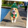 GALPADA 2-Piece Christmas Hat and Scarf Set for Dogs and Cats view 2