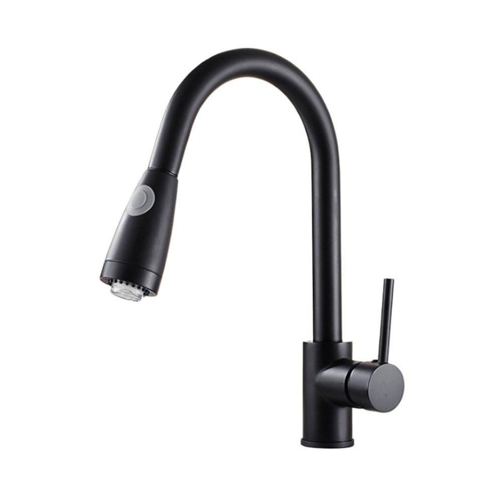 AJYBYUKJ 1-Piece 360° Swivel Kitchen Faucet with Pull-Out Sprayer
