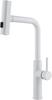 Black Kitchen Faucet, 360° Swivel, Hot and Cold Water, Deck-Mounted Waterfall and Spray Sink Faucet, Easy to Install view 1
