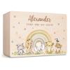 Little Deco Personalized Wooden Baby Keepsake Box with Name, Rainbow Animals, Gift for Birth & Baptism, for Boys & Girls XHL1145-6-L view 1