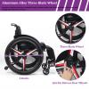 CFMAIF Ultralight Self-Propelled Aluminum Travel Wheelchair, 40 cm Seat, Black view 4