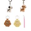 4-Piece Dog Hair Keychain Set view 1