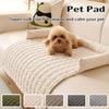 WGQR Washable Dog Bed - Nonslip Pet Blanket and Sofa Protector, Fluffy Mat for Sofas, Floors and Car Seats, 75 x 75 cm, Light Gray view 2
