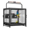 19-Inch Wrought-Iron Bird Cage and Travel Carrier with Feeder view 1