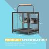 19-Inch Wrought-Iron Bird Cage and Travel Carrier with Feeder view 2