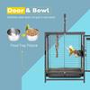 19-Inch Wrought-Iron Bird Cage and Travel Carrier with Feeder view 4