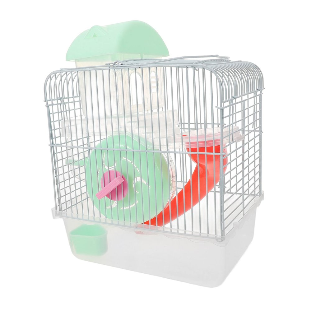 ibasenice Small Two-Level Hamster Cage with Accessories