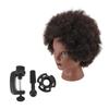 African Training Mannequin Head with Permanently Implanted Hair view 1