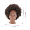 African Training Mannequin Head with Permanently Implanted Hair view 2