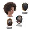African Training Mannequin Head with Permanently Implanted Hair view 3