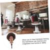 African Training Mannequin Head with Permanently Implanted Hair view 4