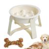 Slow-Feed Ceramic Non-Slip Dog Feeding Station with Stand view 1