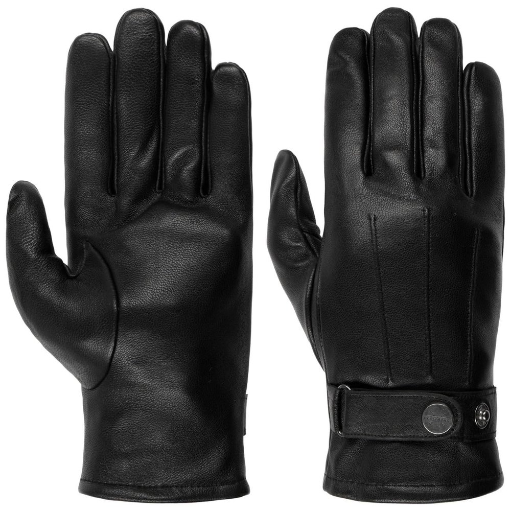 PEARLWOOD Classic Touchscreen Leather Gloves for Men, Lined, Fall/Winter, Size 9 1/2, Black