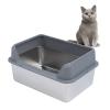 Stainless Steel Cat Litter Box, Dark Gray view 4