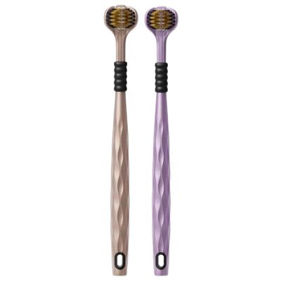 Three-Sided Toothbrush with 360° Bristles