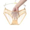 Generic Sheer Mesh Low-Rise Panties for Women, Cute Seamless Underwear (Beige, XL) view 2