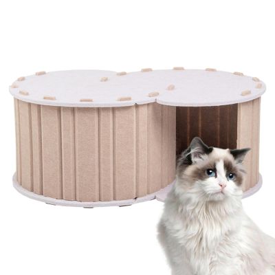 Removable Donut Cat Tunnel Bed for Rest and Play