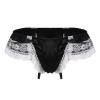 Generic Low-Rise Men's Open Thong Sexy Lace Underwear Briefs Anal G-String (Black, XL) view 1