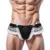Generic Low-Rise Men's Open Thong Sexy Lace Underwear Briefs Anal G-String (Black, XL) view 2