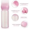 60 mL Hair Oil Applicator Bottle with Massage Comb, White view 3