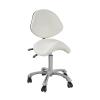FXLUHAY 42–58 cm Adjustable Saddle Stool with Backrest, Professional Rolling Stool for Laboratory, Hospital, Salon, Massage, Home, and Studio (Beige) view 1