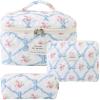 3-Piece Leopard Print Cosmetic Bag Set for Everyday Use and Travel view 1