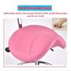 FXLUHAY Hydraulic Saddle Stool with Backrest, Footrest and PU Casters, White view 4