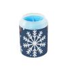Miaozhen Merry Christmas Snowflake Santa Dark Blue Reusable Paw Washer Cup with Soft Silicone Bristles for Dogs and Cats view 1