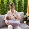 Motherhood Ergonomic Nursing Pillow, OEKO-TEX Standard 100, Dark Pink Branches view 4