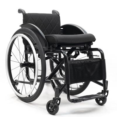 Wasd3Pods All-Terrain Ultralight Sports Wheelchair, Adult Wheelchair, Adjustable Footrest and Seat Height, Foldable, Easy to Disassemble, 100 kg Capacity, 38 cm-B
