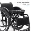 Wasd3Pods All-Terrain Ultralight Sports Wheelchair, Adult Wheelchair, Adjustable Footrest and Seat Height, Foldable, Easy to Disassemble, 100 kg Capacity, 38 cm-B view 3