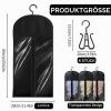 6-Piece Wig Storage Bag Set with Hangers, Black view 2
