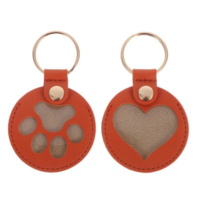 Milisten 2-Pack PU Keychain with Pet Hair