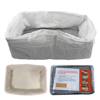 Fierudeng Cat Litter Box Liners with Drawstring, 47 x 36 x 17 cm