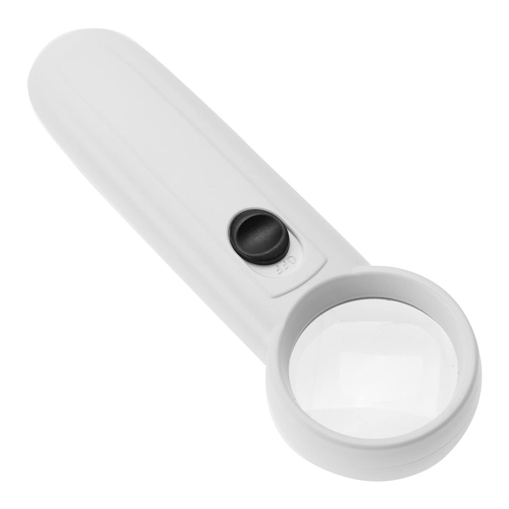 Qcwwy Handheld Magnifying Glass, Compact Magnifier for Facial Pores, Manicures, Ear Cleaning and Camera Photos (MG6B-3, 5x)