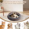 Zyntora Cat Bed - Cozy Puppy Bed - Round Donut Warm Pet Accessory view 2