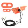 Kikumi Leather Reptile Lizard Harness and Leash with Adjustable Wings, Orange view 3