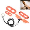 Kikumi Leather Reptile Lizard Harness and Leash with Adjustable Wings, Orange view 4