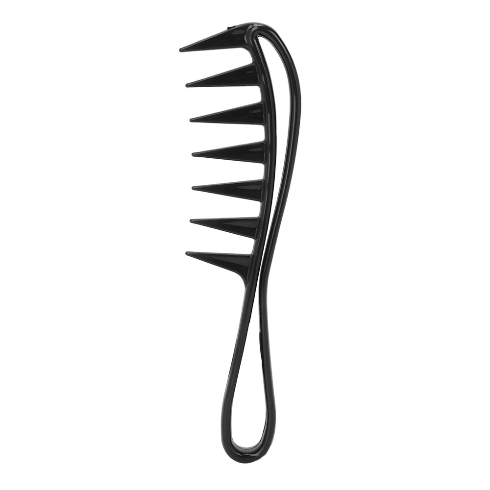 Professional Wide-Tooth Anti-Static Hair Comb for Salon Styling (Black)