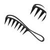 Professional Wide-Tooth Anti-Static Hair Comb for Salon Styling (Black) view 3