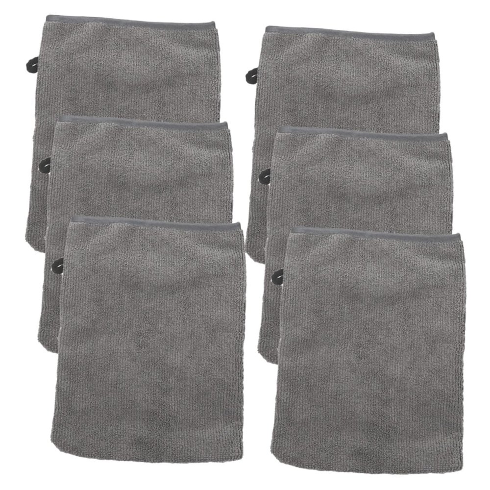 FONDOTIN 6-Count Microfiber Facial Gloves for Gentle Makeup Removal