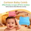 Baby Shampoo Brush Set, 2 Massage Shampoo Brushes + 4 Cartoon Baby Combs, Gentle Scalp Massage, Blue/Pink, 6-Piece Set for Newborns and Toddlers view 3