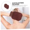 2 Brown Rayon Exfoliating Gloves for Body Care view 3
