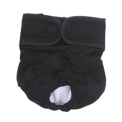 TOGEVAL Washable Reusable Dog Diaper Pants, Black, Size S