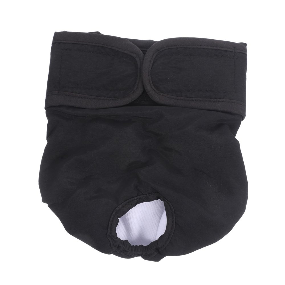 TOGEVAL Washable Reusable Dog Diaper Pants, Black, Size S