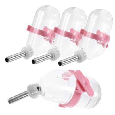 GALPADA 4-Pack Hamster Water Bottle in Pink